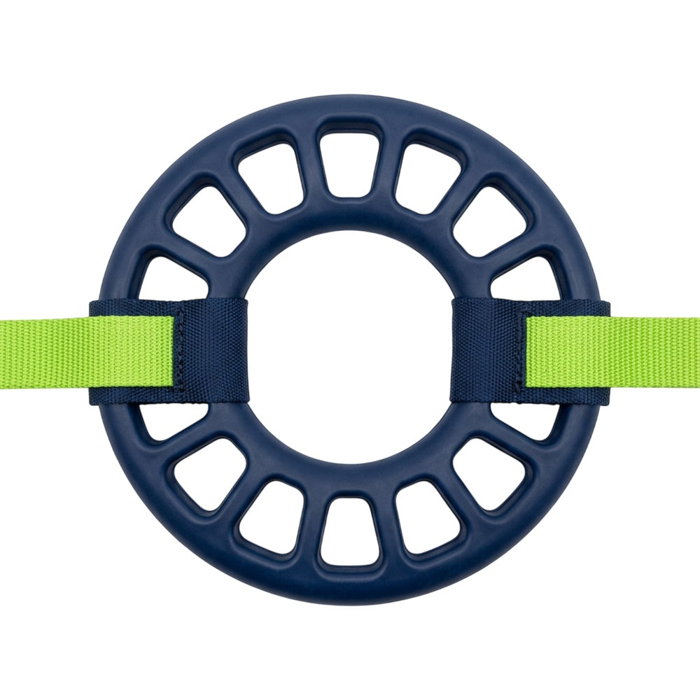 Zbwnf Lattice TPR Tug Ring with Two Webbing Handles Navy Lime - Product view