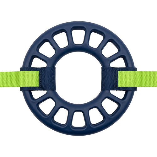 Zbwnf Lattice TPR Tug Ring with Two Webbing Handles Navy Lime - Product view