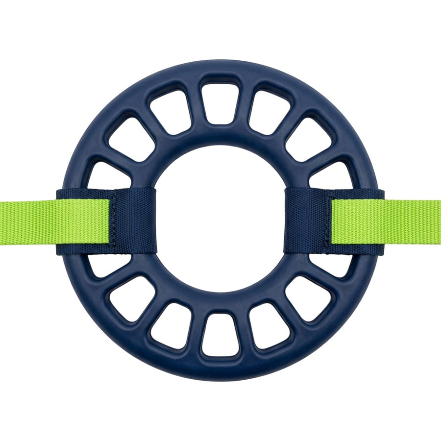 Zbwnf Lattice TPR Tug Ring with Two Webbing Handles Navy Lime